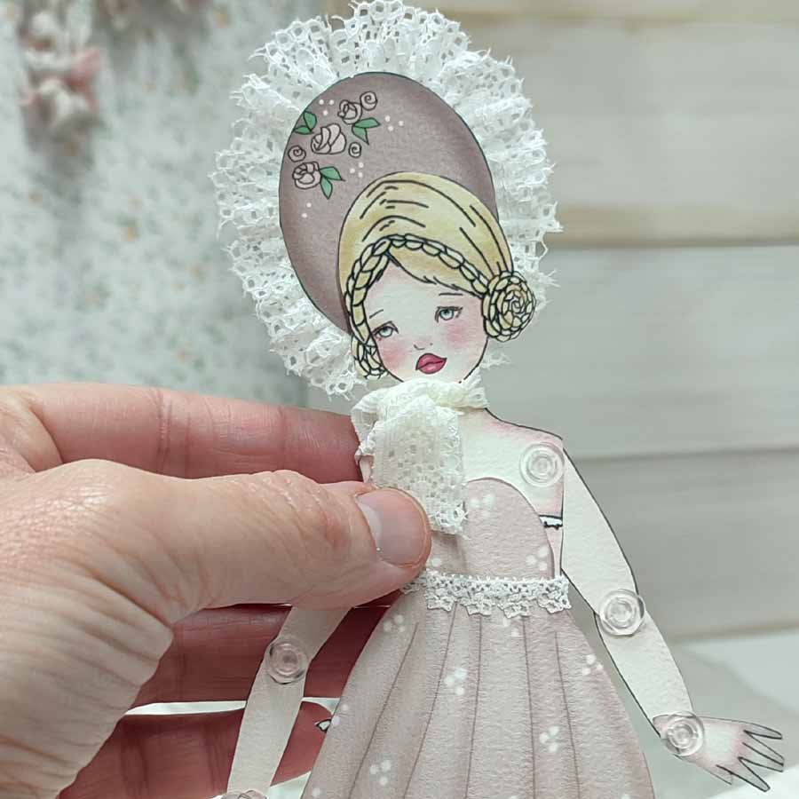 Cuento con muñecas de papel para jugar hecho a mano por Evaninas.