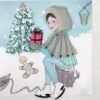Recortable de Navidad con Muñeca de Papel dibujado por Evaninas.