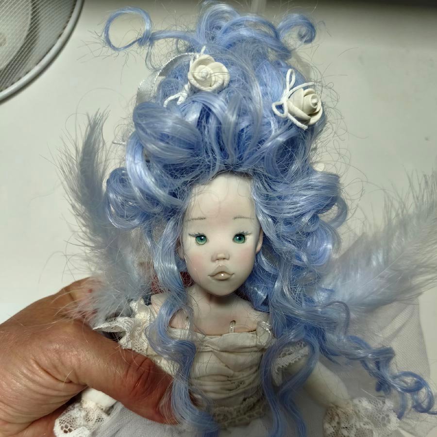 Muñeca sílfide Letea hecha a mano por Evaninas.