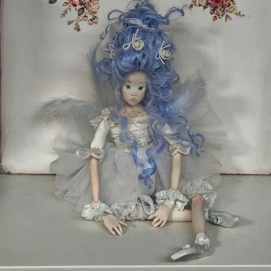 Muñeca sílfide Letea • Evaninas Sílfide de arcilla y telas de Evaninas.