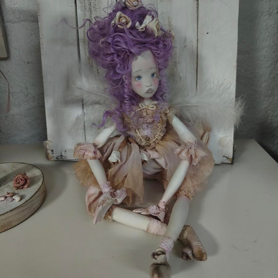 Muñeca sílfide Vania • Evaninas Muñeca articulada de tela y arcilla polimérica de Evaninas.